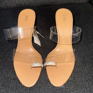 Zara Tan and Clear Women's Sandals